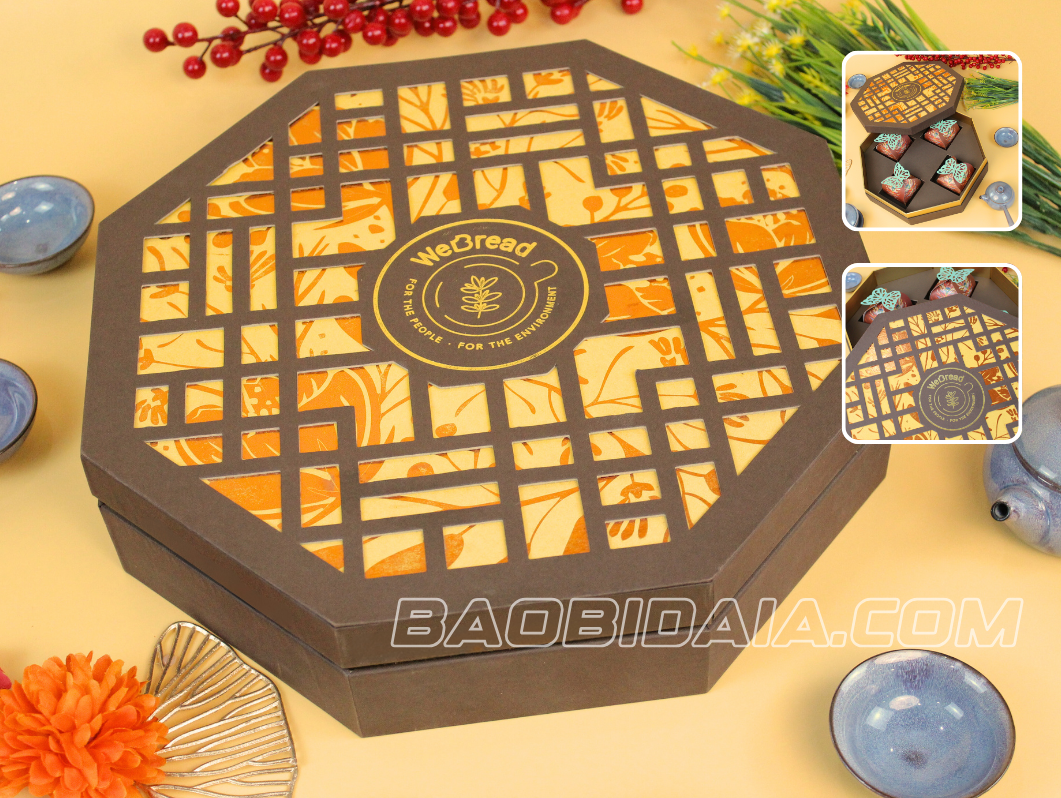 Mẫu Hộp Bánh Trung Thu Bát Giác, Lục Giác