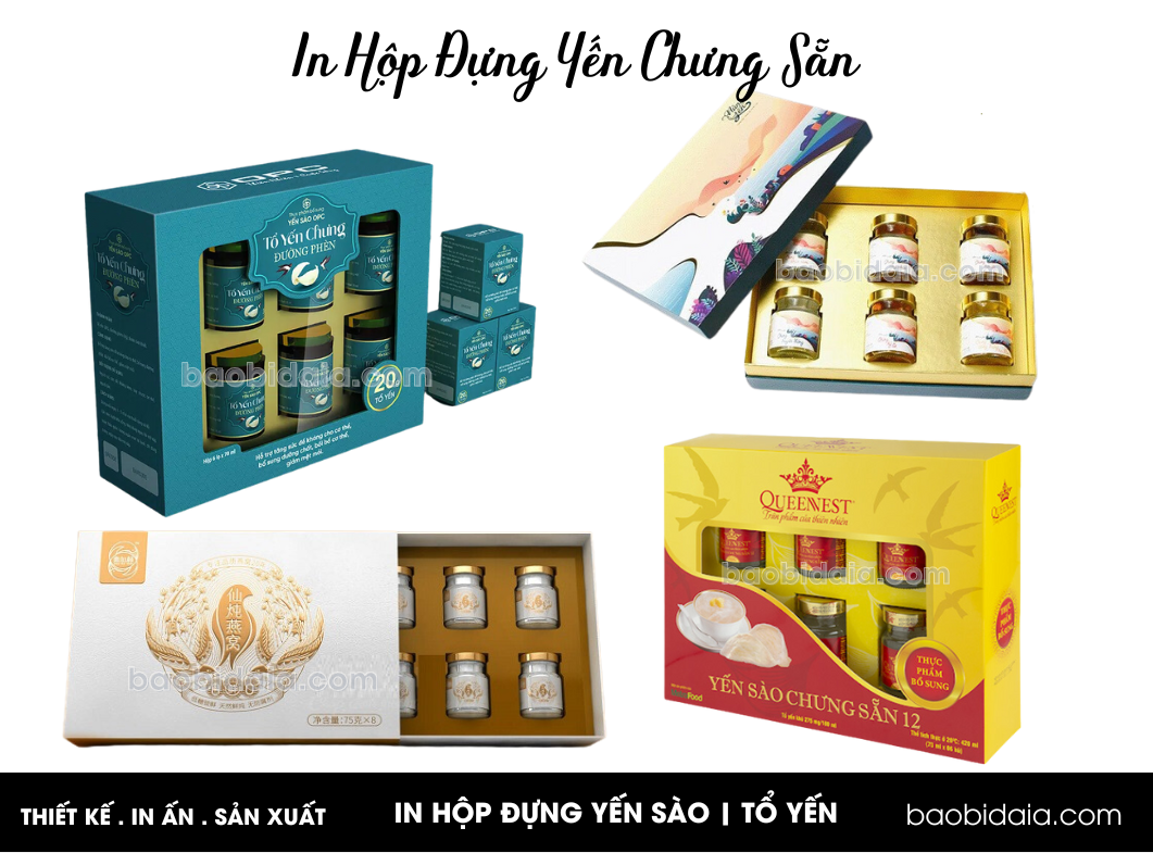 In Hộp Đựng Yến Chưng Sẵn